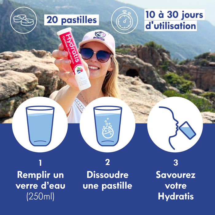 Hydratis Solution d'Hydratation Noix de Coco 20 pastilles - Cdiscount Sport